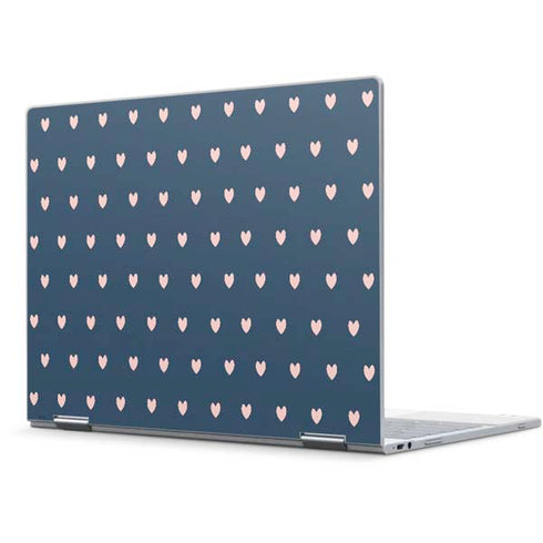 Blue and Pink Hearts Pixelbook Skin